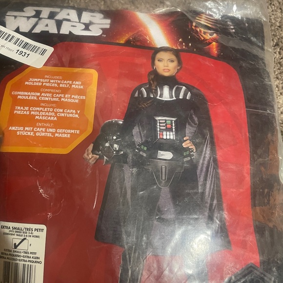 LADY DARTH VADAR Rubie's Star Wars Costume - Black and Silver, size EXTRA SMALL - Picture 2 of 5